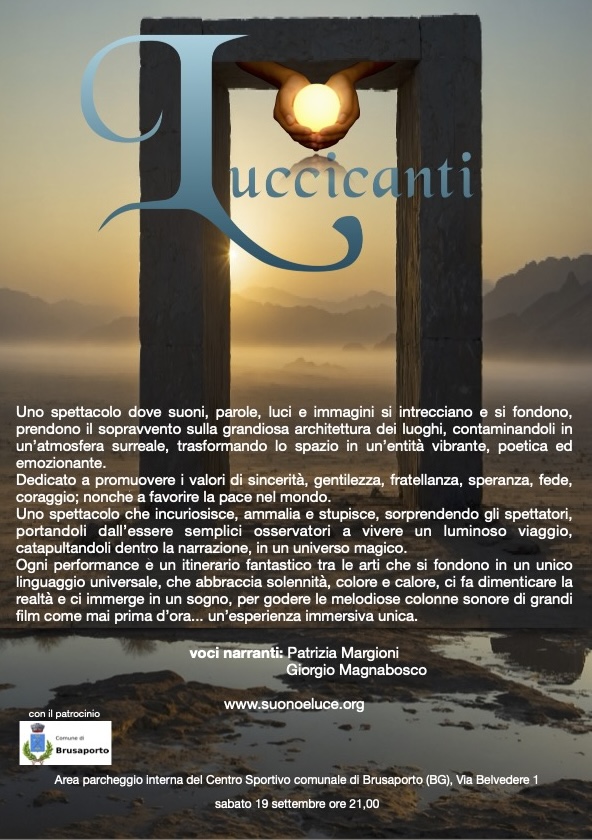 Locandina dello spettacolo Luccicanti, sabato 19 settembre 2026 a Brusaporto
